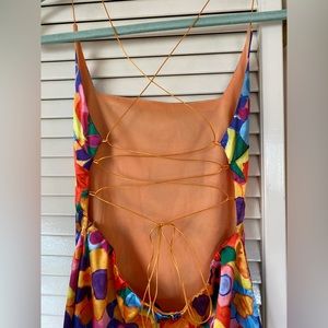 Gorgeous Satin Backless Mini Dress